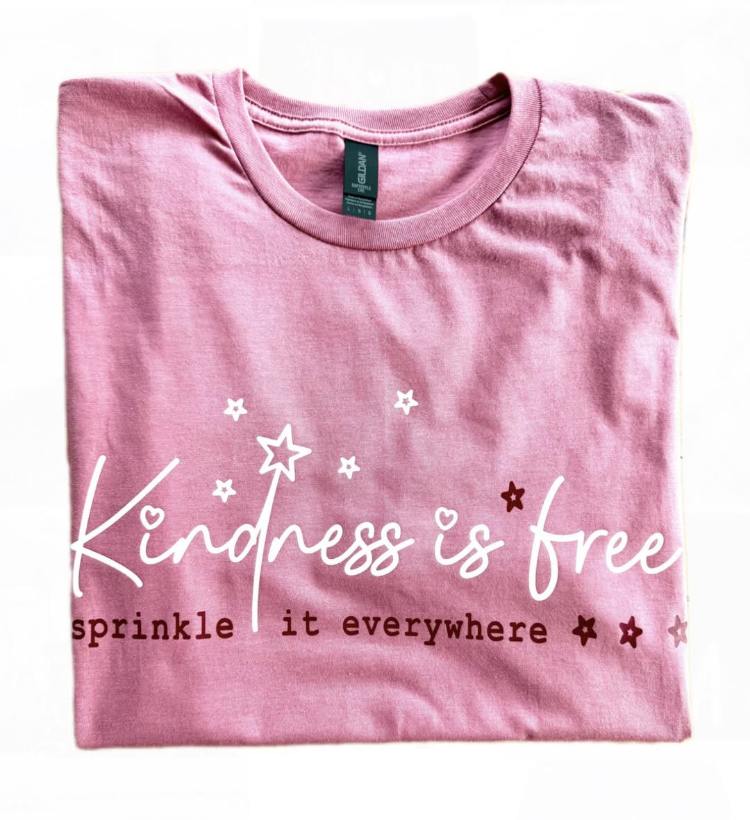 Pink custom shirt with kindness design by D's Custom Creations